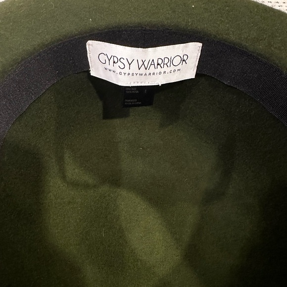 Gypsy Warrior 🖤 Army Green Floppy Wool Hat - Picture 4 of 9